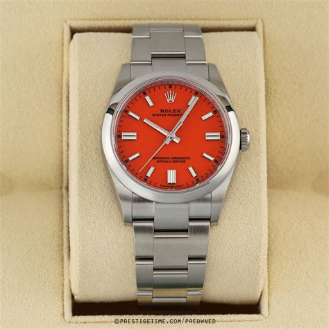 rolex oyster perpetual 36 coral red|Rolex Oyster Perpetual 36mm price.